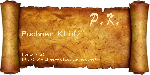 Puchner Klió névjegykártya